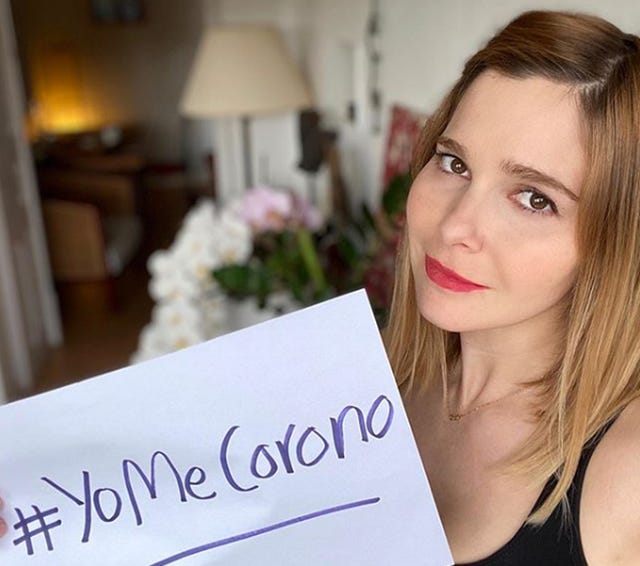 Natalia Sánchez con la iniciativa #yomecorono