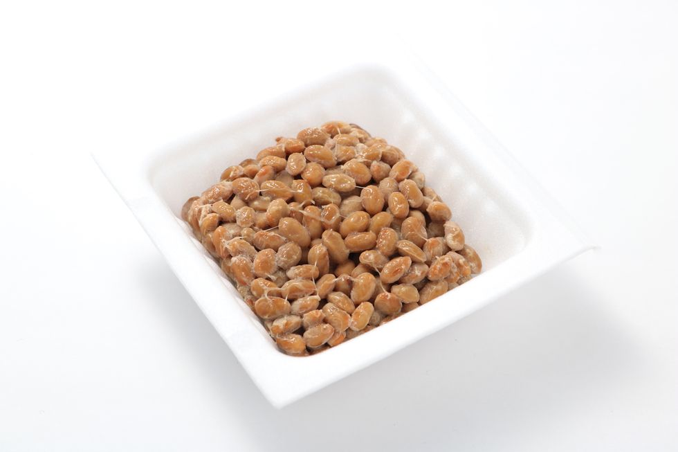 natto, fermented soybeans