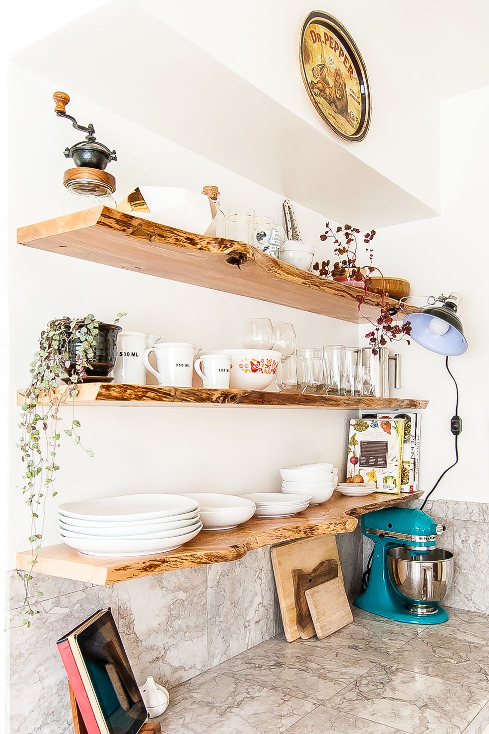 Plate Rack, Charming Farmhouse Plate Display Shelf, Kitchen Plate