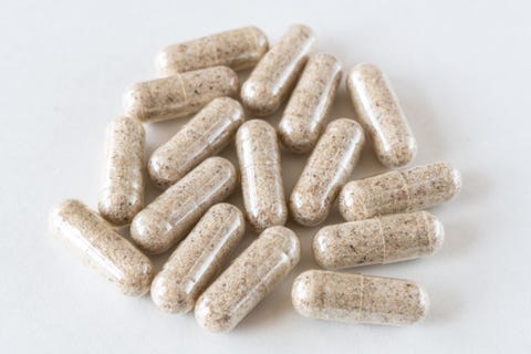 natural fibre capsules over a white background