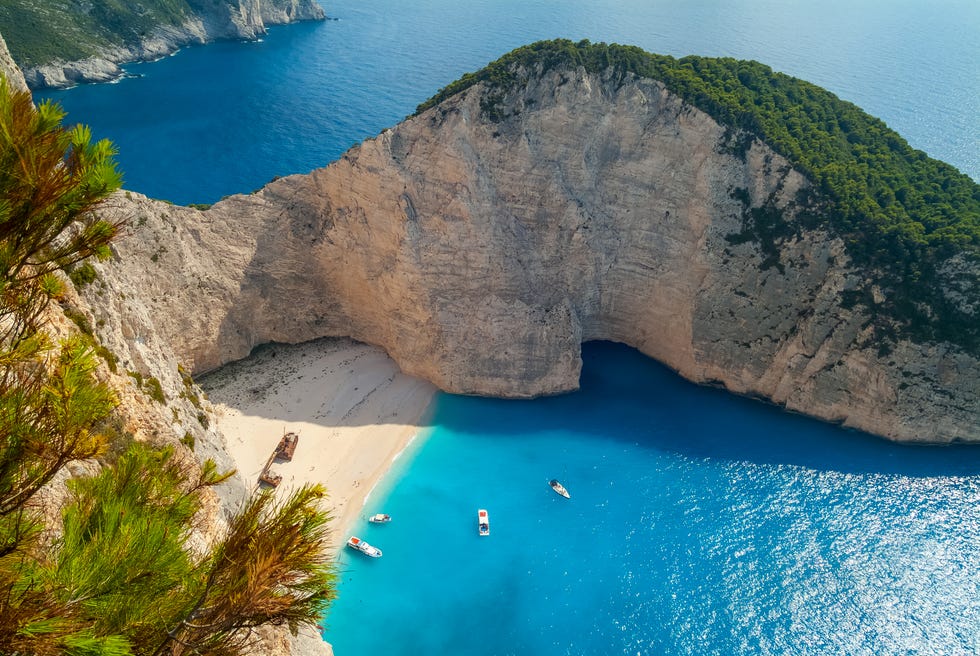 navagio beach with shipwreck