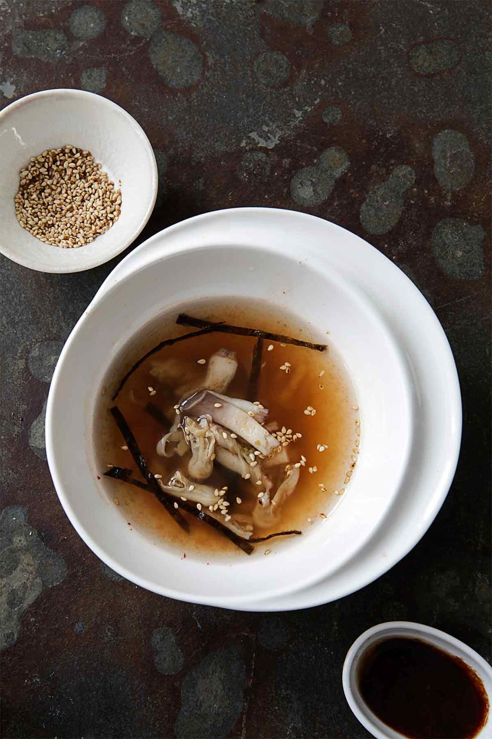recetas cocina asiática navajas en conserva con algas
