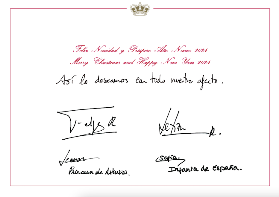 felicitación familia real navidad