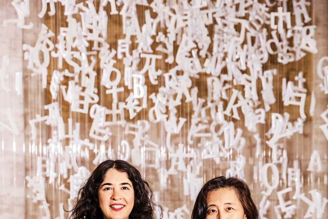 curatorial fellow naz cuguoglu, left, and contemporary art curator abby chen, at the asian art museum in san francisco