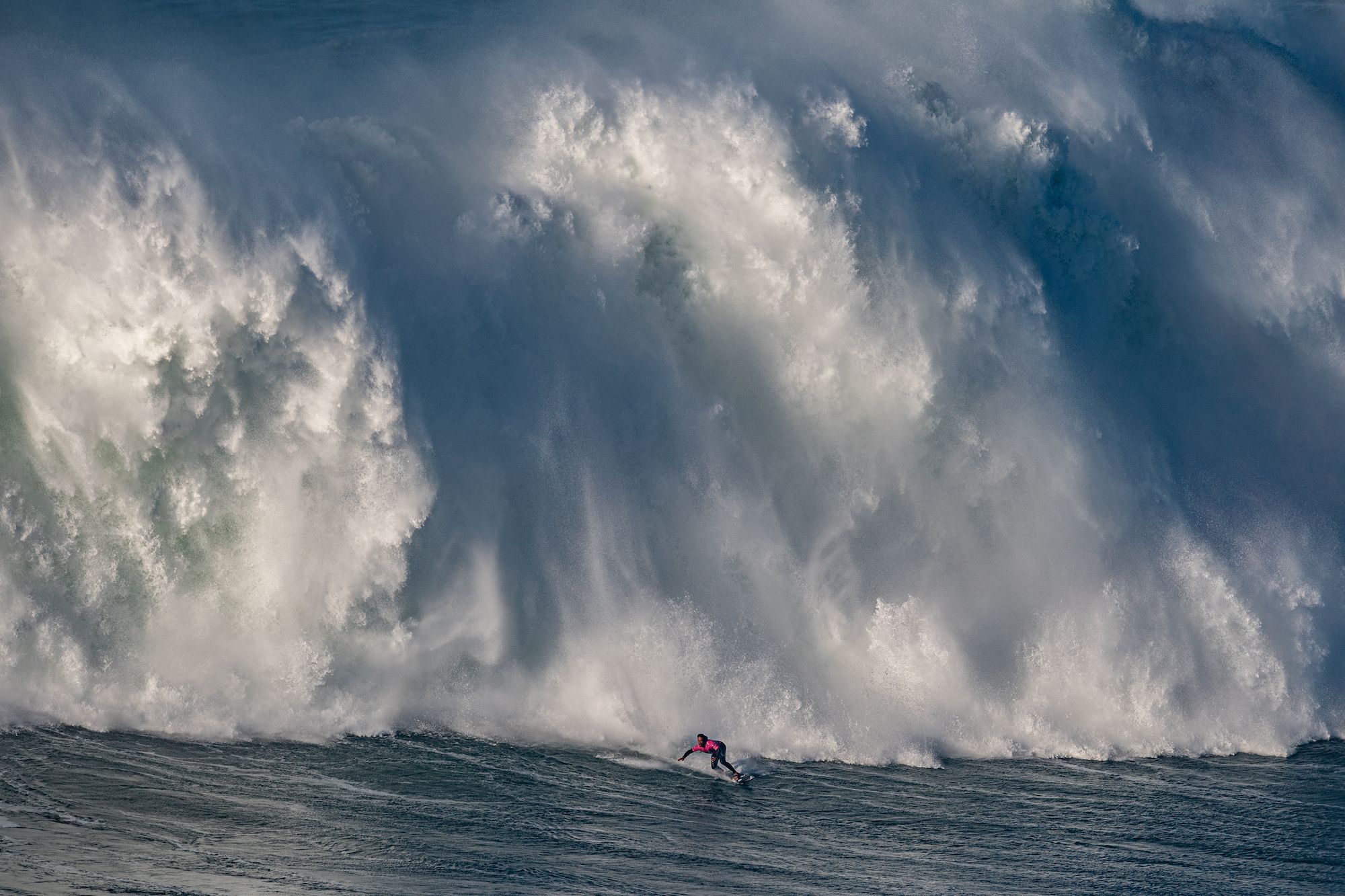 A New Year's Day Giant Swell at Nazare - Surfer