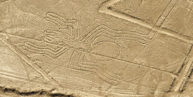 Nazca Desert, The Nazca (or Nasca) Lines geoglyphs, the Spider, UNESCO World Heritage Site