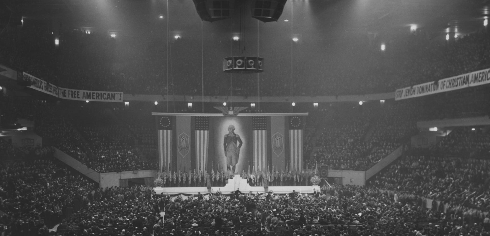 Madison Square Garden in bianco e nero