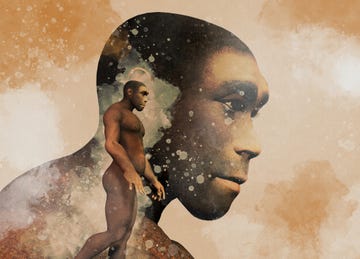 neanderthal, conceptual illustration