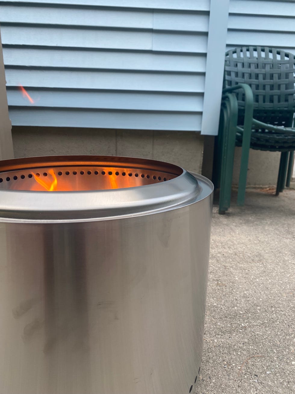solo stove in use nearly smokeless
