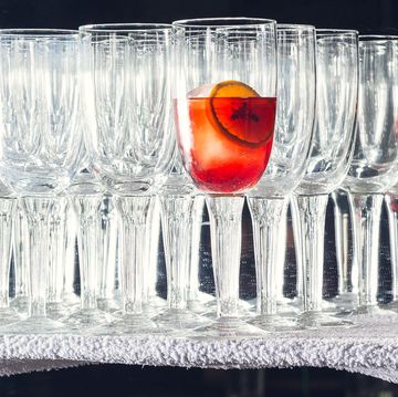 Drink, Campari, Glass, Drinkware, Highball glass, Alcoholic beverage, Classic cocktail, Old fashioned glass, Stemware, Distilled beverage, 
