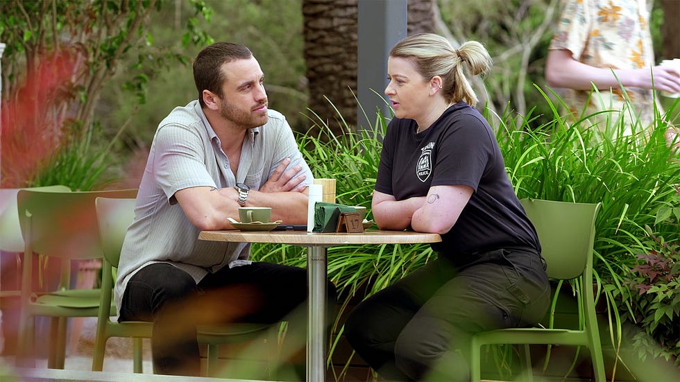 Andrew Rodwell and Cara Varga-Murphy in Neighbours andrew rodwell and cara varga murphy in neighbours