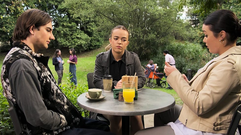 max ramsay, holly hoyland and sadie rodwell in neighbours