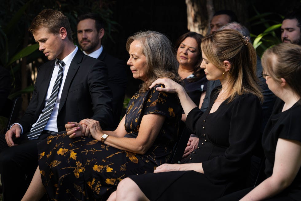 amanda harris's memorial service in neighbours
