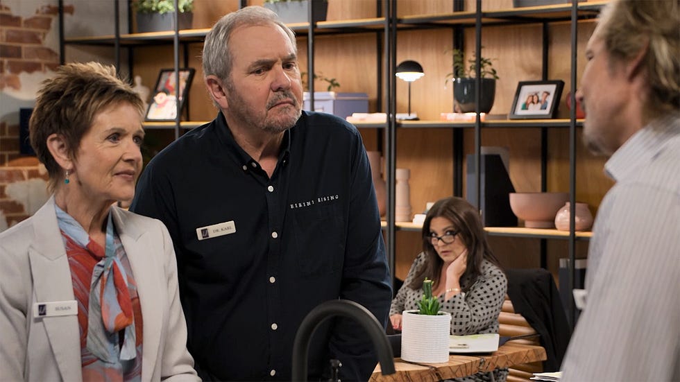 susan kennedy, karl kennedy, terese willis and darcy tyler in neighbours