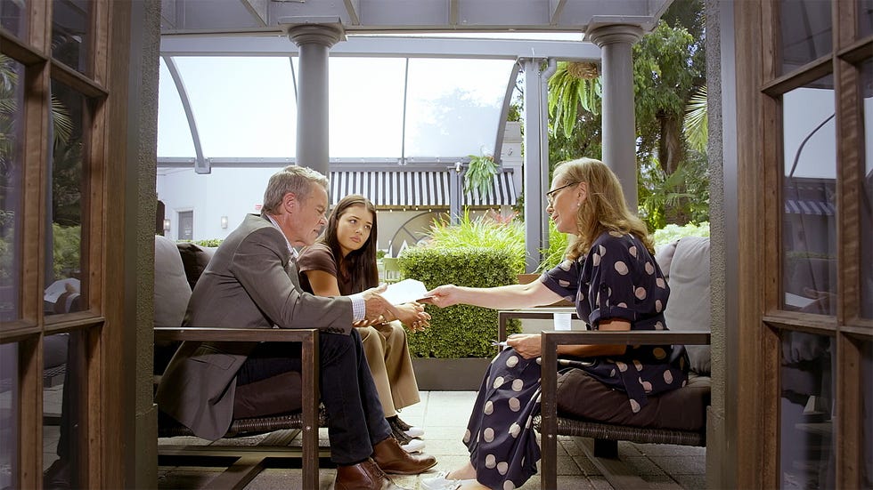 paul robinson, sadie rodwell and jane harris in neighbours