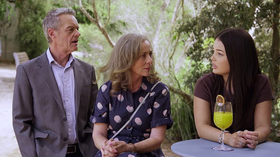 Paul Robinson, Jane Harris and Sadie Rodwell in Neighbours paul robinson, jane harris and sadie rodwell in neighbours