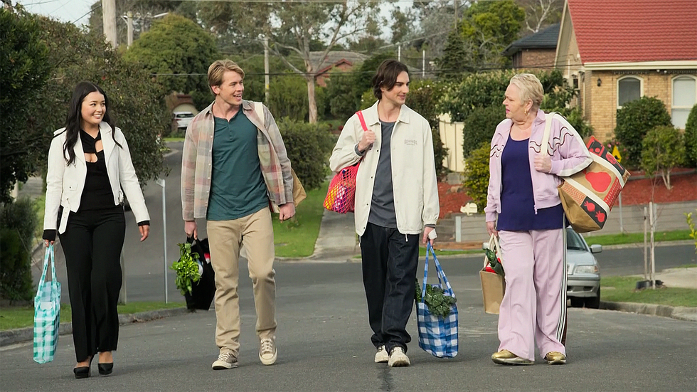 sadie rodwell, byron stone, max ramsay and vera punt in neighbours