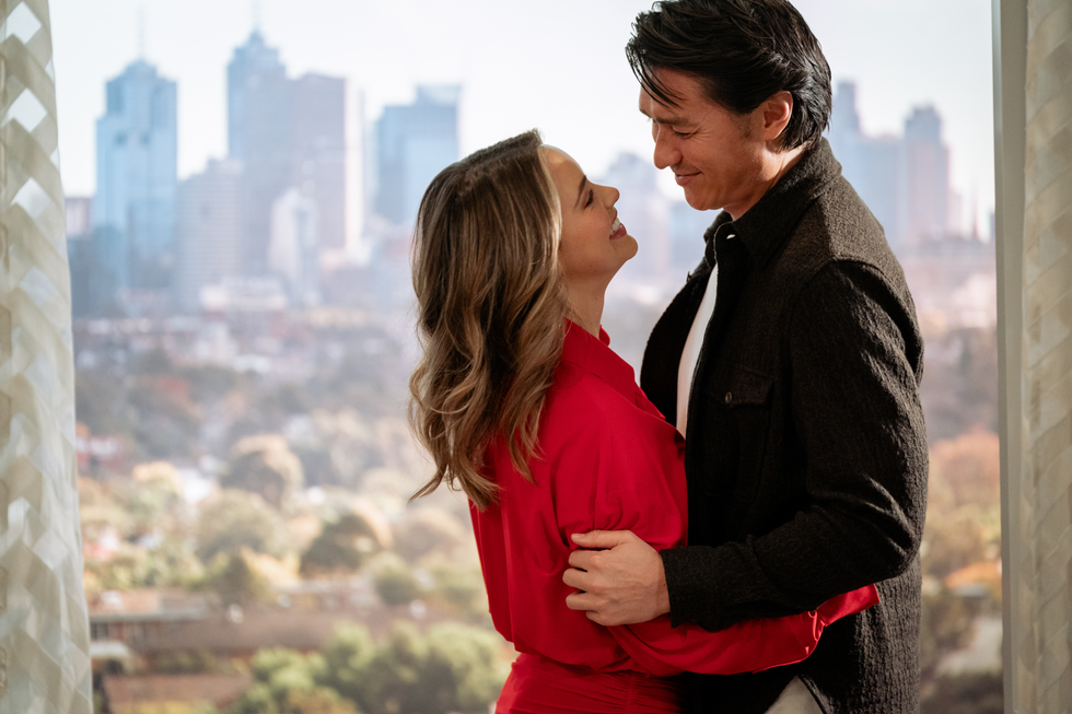 krista sinclair and leo tanaka in neighbours