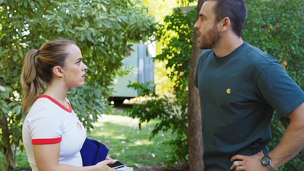 Holly Hoyland and Andrew Rodwell in Neighbours holly hoyland and andrew rodwell in neighbours