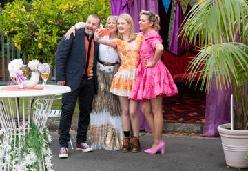 toadie rebecchi, melanie pearson, zara selwyn and amy greenwood in neighbours