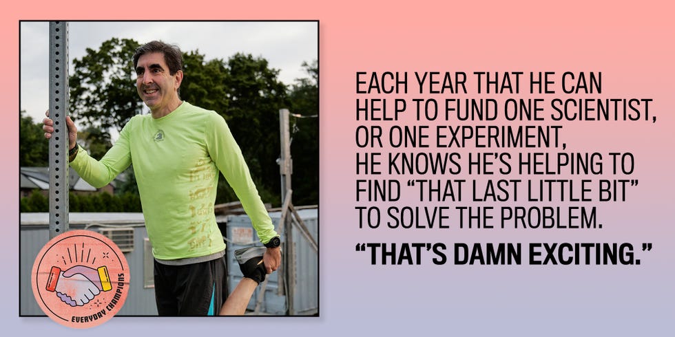 neil wallack, each year that he can help to fund one scientist, or one experiment, he knows he's helping to find that last little bit to solve the problem, that's damn exciting