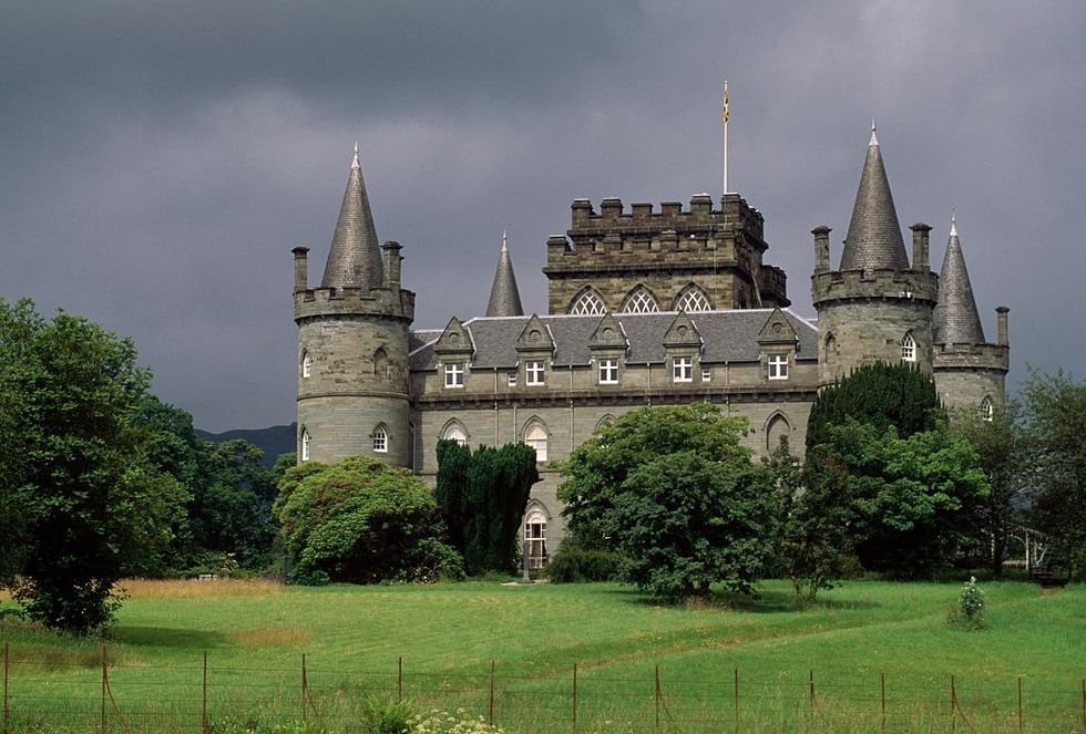 Neo-Gothic style Inveraray Castle, Scotland...