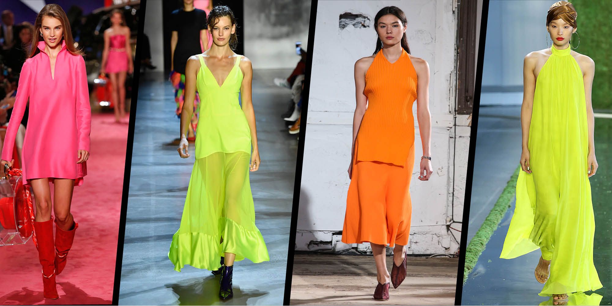 Neon brights on the catwalk