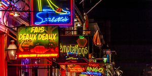Neon Signs on Bourbon Street in New Orleans