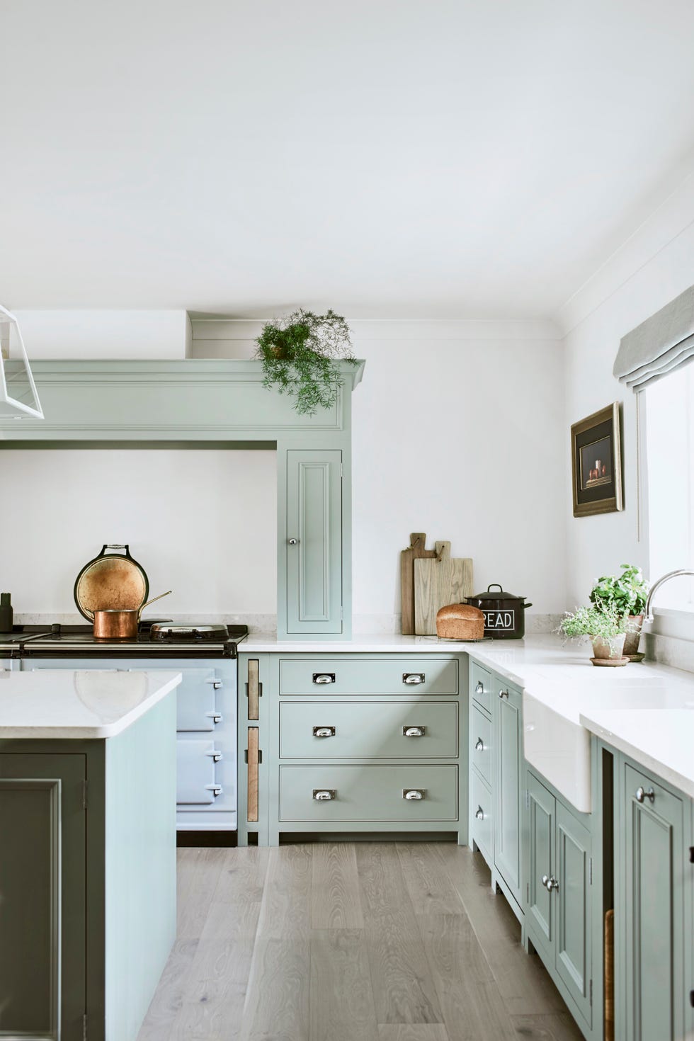 Neptune Kitchen Makeover Sage Green Worktop Country Style