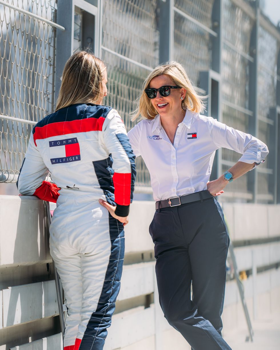 spanish driver ﻿nerea martí and susie wolff of tommy hilfiger