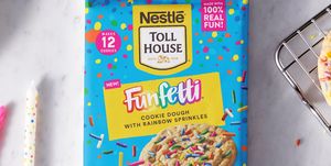 nestle toll house funfetti cookie dough with rainbow sprinkles