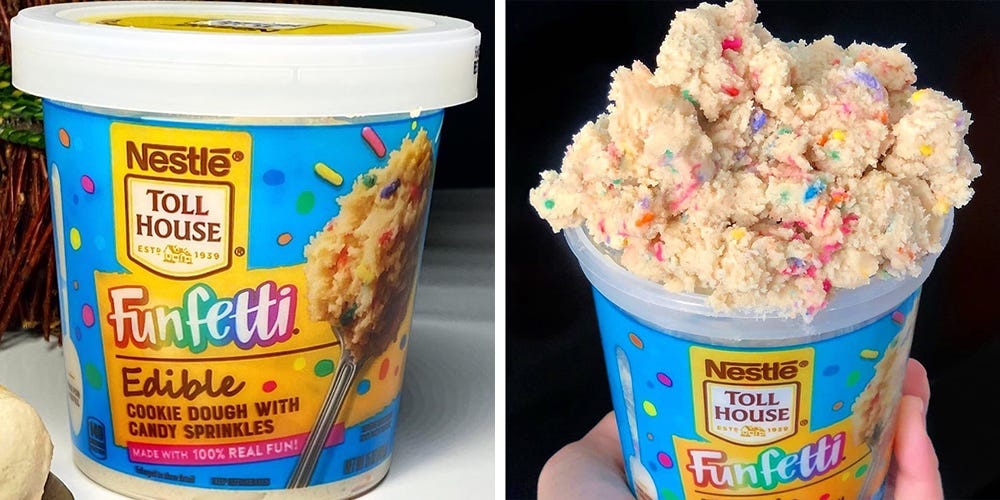 NESTLÉ® TOLL HOUSE® Funfetti® Edible Cookie Dough with Candy Sprinkles