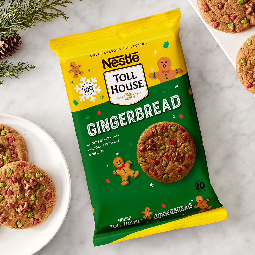nestlé toll house gingerbread cookie dough with holiday sprinkles