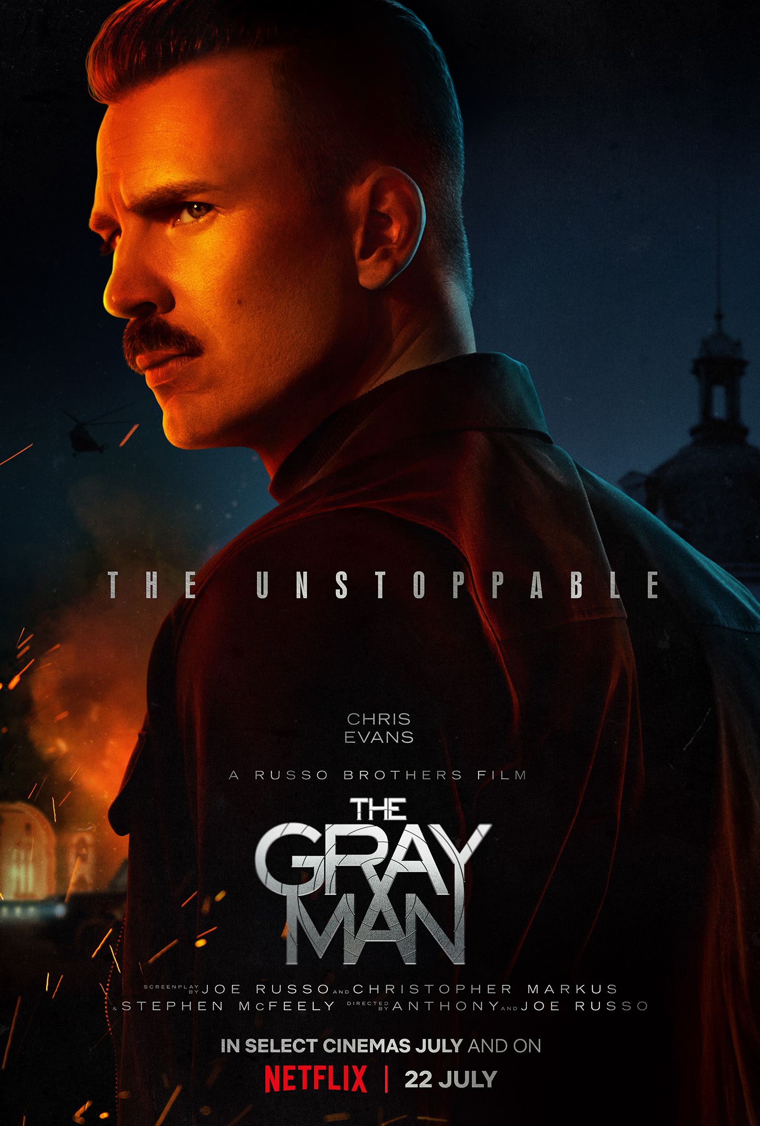 The Gray Man star Chris Evans on importance of moustache