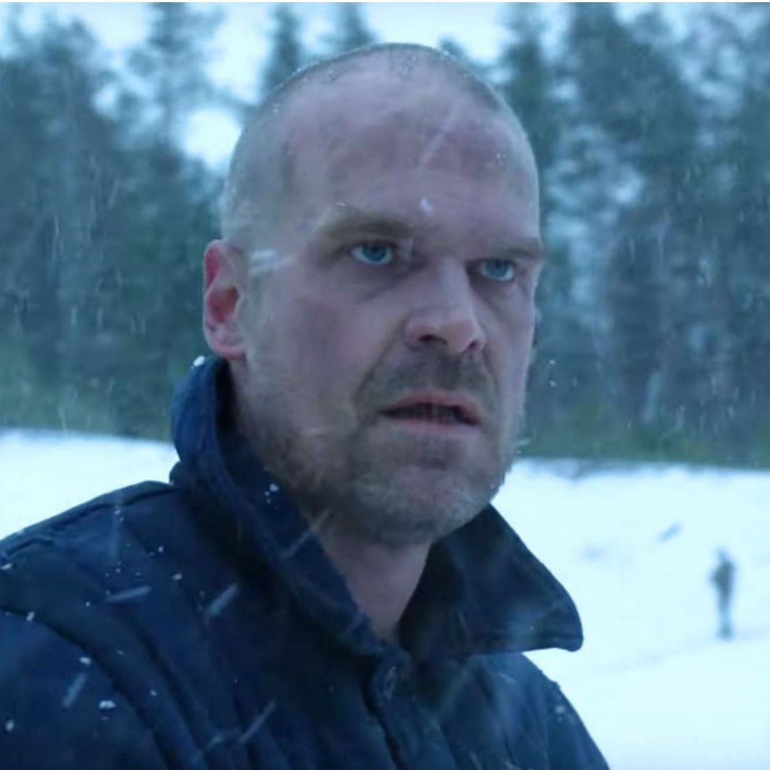 David Harbour is very excited to finish filming Stranger Things! #stra, David Harbour