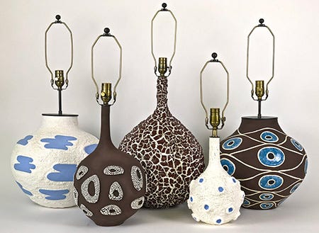 Designer David Netto - New Line of Ceramic Lamps