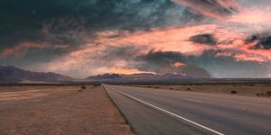 nevada desert at sunset hwy 95
