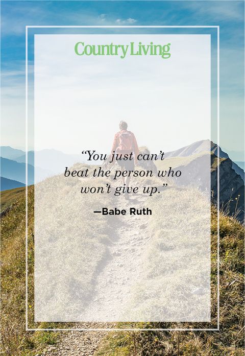 Never give up quote by Babe Ruth