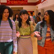 never have i ever l to r lee rodriguez as fabiola torres, ramona young as eleanor wong, maitreyi ramakrishnan as devi in episode 309 of never have i ever cr courtesy of netflix © 2022