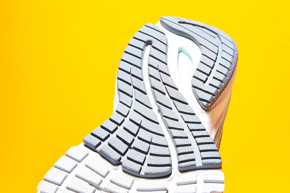 Footwear, White, Shoe, Nike free, Yellow, Line, Font, Athletic shoe, Illustration, Sportswear, 