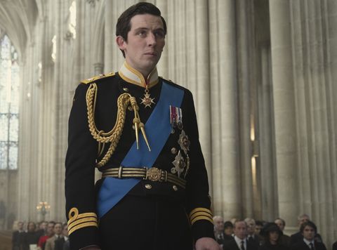 the crown s4 picture shows prince charles josh o connor filming location winchester cathedral