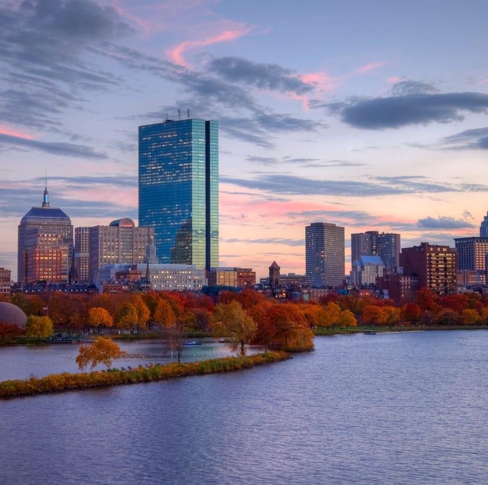 autumn time in back bay boston massachusetts