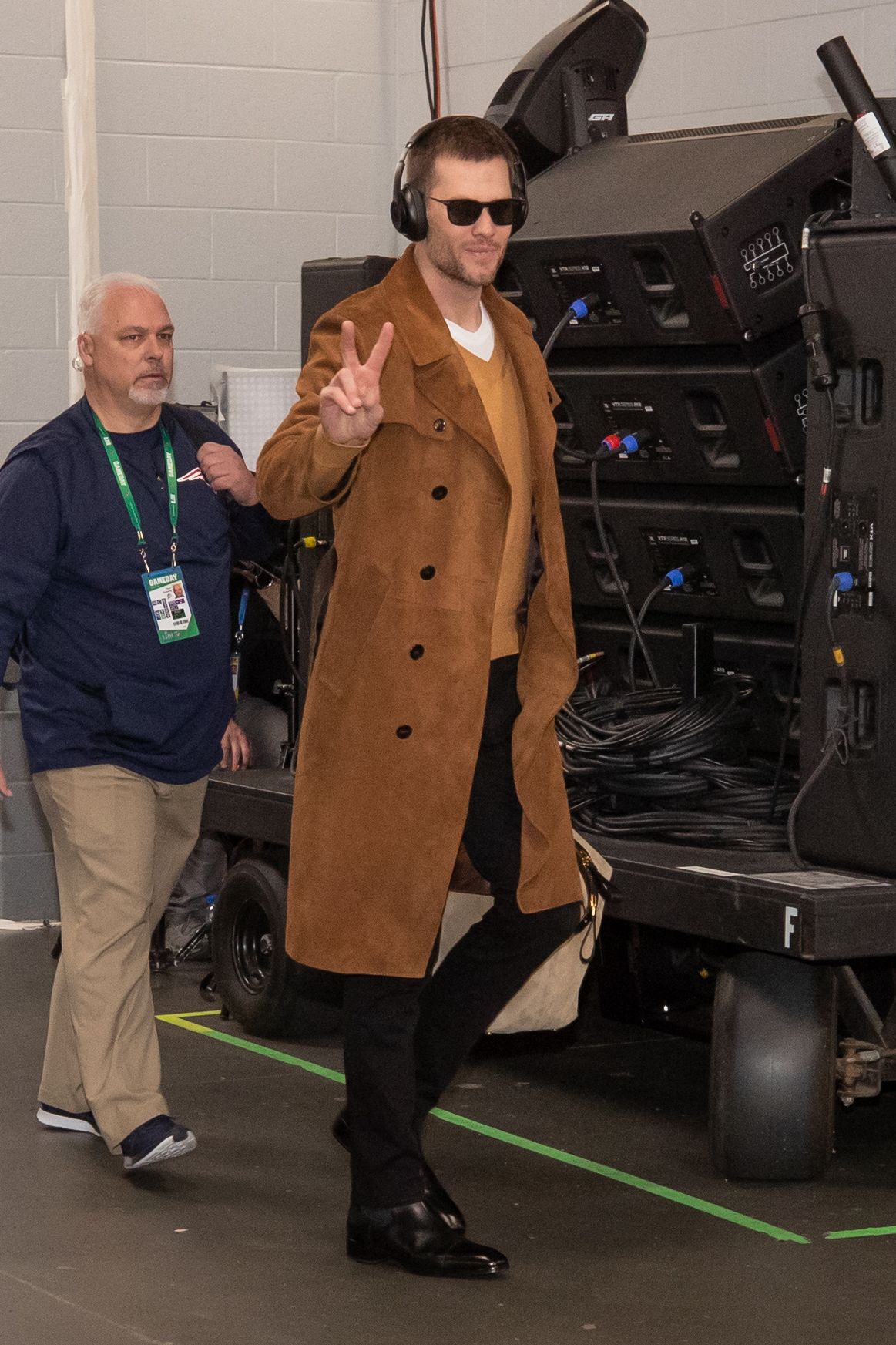 Tom Brady's Suede Trench Coat Super Bowl Outfit