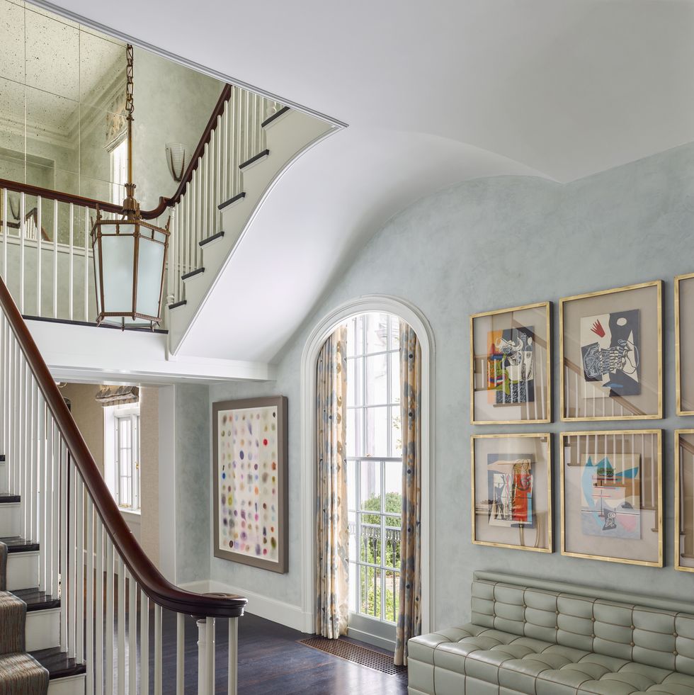 new jersey estate house tour stairwell