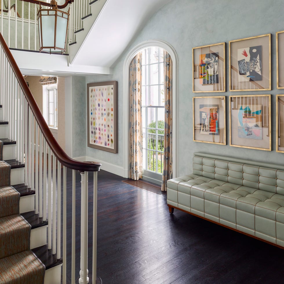 new jersey estate house tour stairwell