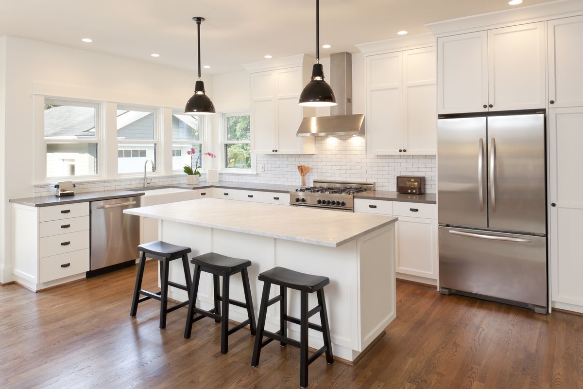 new kitchen in modern luxury home