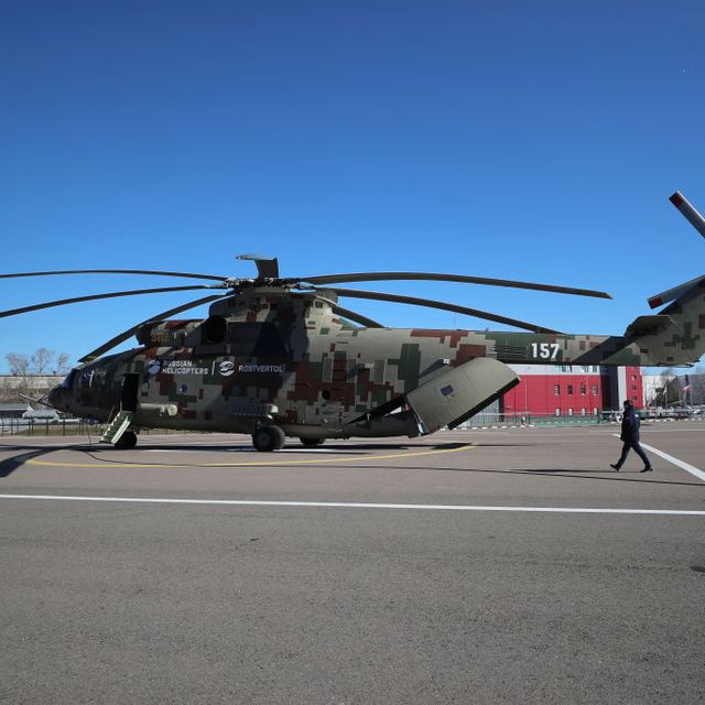 Mil Mi-26T2V helicopter presented in Moscow Region, Russia