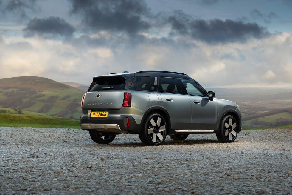 new mini countryman parked on a road