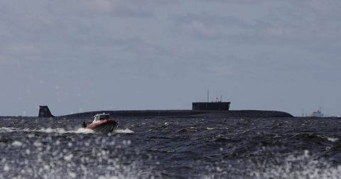 a new russian nuclear submarine, the yur