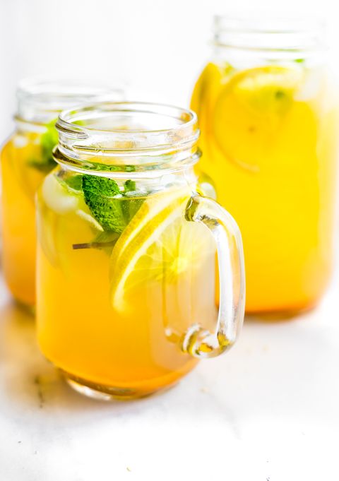 Yellow, Food, Vegetable juice, Mason jar, Lemon, Drink, Juice, Ingredient, Lemonade, Plant, 